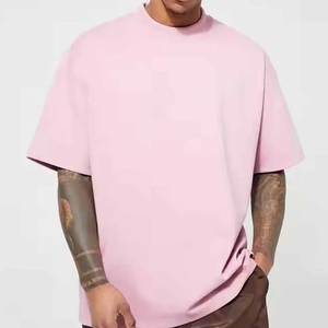 T-shirt pour homme en coton premium bleu marine, col rond, bord côtelé rayé, vêtements décontractés, fabrication en gros de vêtements streetwear personnalisés - Product Image 1