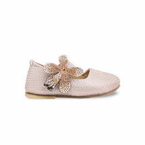 Zapatos planos formales dorados para niñas KD0940 - Product Image 4