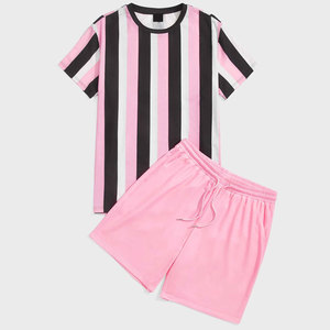 Summer T Shirt & Shorts Set For Men Modern Style Soft Material Premium Casual Wear Collection T Shirt & Shorts Set - Product Image 1