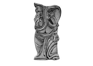 Jarrón Decorativo de Arcilla Hecho a Mano con Diseño Art Deco de Lord Ganesha (Diseño Vertical) - Decoración para el Hogar para Diwali y Bodas - Product Image 2