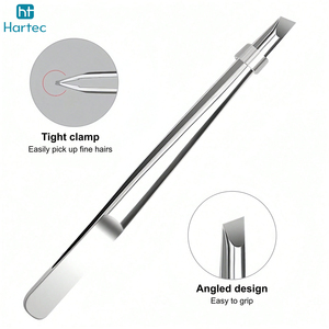 Pince à épiler personnalisée avec logo, vente en gros, qualité professionnelle, acier inoxydable, pointe inclinée, fabricant OEM/ODM, outil de beauté de précision - Product Image 4