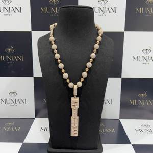 Collar Personalizado con Letras y Números, Chapado en Oro Rosa, Estilo Miami Cuban Link, Hiphop, con Diamantes Moissanite VVS, Colgantes y Dijes Finos para Unisex - Product Image 3
