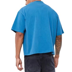 เสื้อยืดขายดี 280 กรัม เนื้อหนา ผ้าเปล่า 100% คอตตอน ไม่หด ทรงโอเวอร์ไซส์ หรูหรา ทรงบ็อกซี่ แบบครอป สำหรับผู้ชาย - Product Image 5