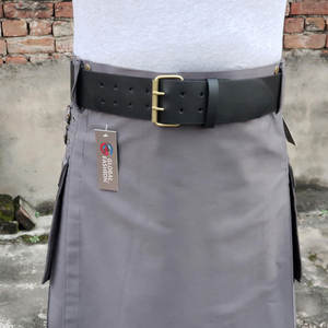 Ceintures de kilt Highlanders de qualité supérieure avec large sangle noire et boucle en laiton à double ardillon, vente en gros OEM ODM - Product Image 5