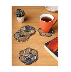 Posavasos bordados con cuentas a precio de mayorista, color personalizado, producto hecho a mano, tapetes y almohadillas, posavasos con cuentas al mejor precio - Product Image 5