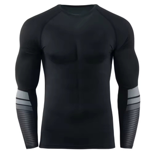 Camiseta de Compresión Personalizada |   Camiseta Deportiva Ligera de Manga Larga con Protección UPF50+ Anti-UV |   Rendimiento en la Carrera en el Gimnasio - Product Image 5