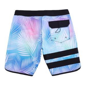 กางเกงขาสั้นชายหาดผ้าโพลีเอสเตอร์แห้งเร็วแบบมีเชือกผูก ปรับแต่งได้ มีซับในตาข่ายและกระเป๋าซิป - Product Image 4