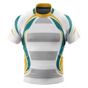 Maillot de rugby pour hommes, vêtements de sport, kits de rugby OEM, impression par sublimation de haute qualité, logo personnalisé, maillot de rugby pour hommes, prix de gros - Product Image 1