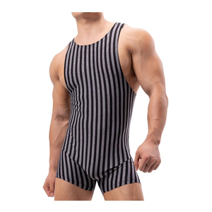 Premium Quality <b>Men</b> Sports Bodysuit Factory Direct ODM High Elastic Fitness <b>Singlet</b> Private Label Athletic Wear - Product Image 1