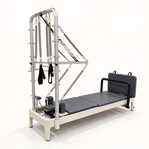 Reformador de Pilates de Segunda Generación, Blanco, Pequeño, de Aleación de Aluminio, Seguro para Ejercicios <span class=keywords><strong>en</strong></span> Estudio, Cama de Ejercicio y Modelado Corporal - Product Image 4