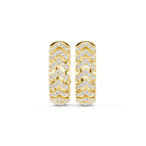 Pendientes de Aro Bali con Circonitas y Diseño de Estrella, Chapados en Oro de 18K y Plata de Ley 925, Joyería Glamurosa y Moderna para Mujer - Product Image 4
