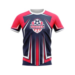 Football TTT F.C. Maillot de football sublimé pour homme, col rond, manches courtes, évacuation de l'humidité, coupe classique, toutes saisons, vêtements pour adultes - Product Image 1