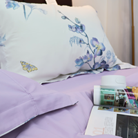 100% Poliester Mikrofiber Set Sprei Hotel & Rumah Motif Bunga Gaya Modern Anti-Alergi Ramah Lingkungan Anti-UV untuk Semua Musim