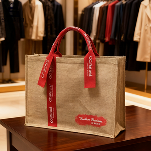 Bolsas de Compras Ecológicas de Yute Personalizables con Tela y Costuras Resistentes - Product Image 4