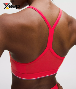 เสื้อชั้นในกีฬาโยคะคุณภาพสูงสำหรับผู้หญิง XEEP รุ่น XC-SB-176 แบบเรียบง่าย ระบายอากาศได้ดี สายปรับได้ แผ่นรองถอดออกได้ รองรับได้ดีเยี่ยม แห้งเร็ว - Product Image 4