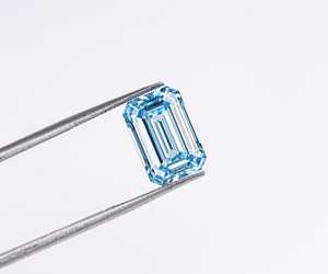 Diamant bleu fantaisie certifié IGI, cultivé en laboratoire, taille émeraude, diamant CVD en vrac, VS VVS, diamant créé en laboratoire pour la fabrication de bijoux fins - Product Image 6