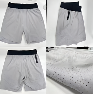 Shorts de jogging pour hommes personnalisés OEM de haute qualité, en tissu toile, avec cordon de serrage, pour l'été, vêtements de sport, logo uni, vente en gros - Product Image 6