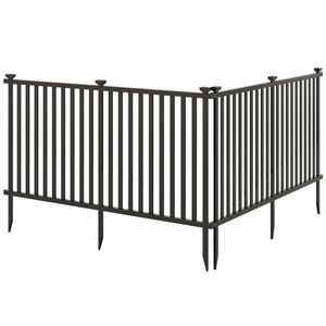 Recinzione in Vinile Stile Ferro Battuto per Giardino, Cortile, Balcone e Cancelli Carrabili - 2 Pezzi 80 X 51 Pollici Recinzione da Esterno - Product Image 1