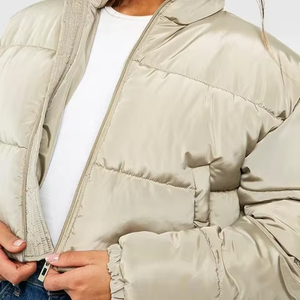 Veste matelassée réversible pour femme, confortable, en tissu imperméable, avec capuche, pour l'hiver et l'été, grande taille, fermeture éclair, coton, randonnée - Product Image 4