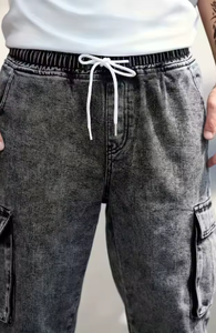 Pantalones Jogger Retro para Hombre, Lavado Ácido, Tela Suave, Casuales, para Gimnasio y Actividades al Aire Libre - Product Image 4