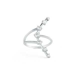 Curved Crescent <b>Moon</b> Sculptural Statement <b>Rings</b> Custom 7 Lab Grown Diamond 14K Solid Gold Luxury Wedding Gift Wholesale Factory - Product Image 3