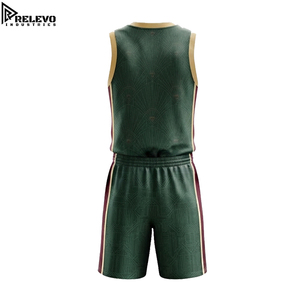 Survêtement Unisexe Personnalisé Sublimé 100% Polyester Maille Col en V Uniforme d'Équipe Séchage Rapide Tissu Respirant Taille Élastique Forêt - Product Image 3