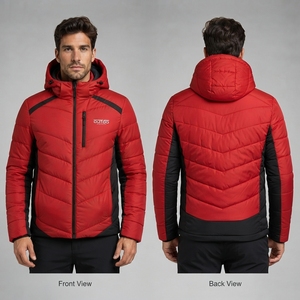 Men Puffer Jacket Custom Quilted Winter <b>Coat</b> Men Puffer Jacket Featuring Durable Polyester Fabric Soft <b>Padding</b> And Modern Cold - Product Image 4