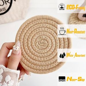 Posavasos Redondos de Bambú, Resistentes al Calor, Estilo Nórdico, para Tazas y Jarras - Product Image 2