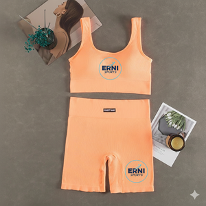 Conjunto de Yoga sin Costuras para Bebés y Niños Pequeños 2026, Traje Deportivo Sexy con Sujetador Deportivo en V Profundo y Pantalones Cortos, 100% Nailon Antiarrugas de Secado Rápido - Product Image 5