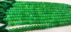 Chrysoprase naturel, calcédoine menthe, rondelle simple 8 mm, brin de 8 pouces de long - Product Image 3