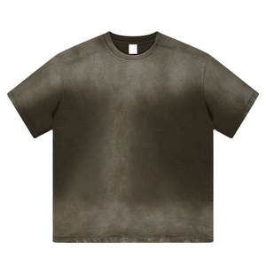 เสื้อยืดคอตตอน 100% ระบายอากาศได้ดี 260 GSM แขนสั้น ทรงโอเวอร์ไซส์ ทรงบ็อกซ์  คอเต่า  แบบเรียบ - Product Image 2
