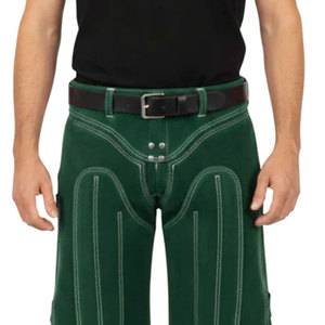 Diseña tus propios pantalones de herrador de cuero genuino con correas ajustables en la cintura y las piernas, fabricados a mano por un fabricante profesional. - Product Image 6