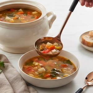 Ensemble d'ustensiles de cuisine en acier inoxydable or rose avec poignées noires pour un service élégant – Vente chaude en usine - Product Image 2