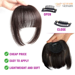 คลิปหนีบผมหน้าม้าปิดผมหน้าม้า15 $ ต่อชิ้นผมด้านหน้าผ้าลูกไม้คลิปติดหน้าม้าแบบธรรมชาติ - Product Image 3