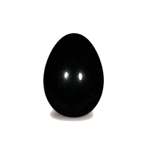 Huevo Yoni de Ágata Negra Natural, Huevo de Jade Semiprecioso para Protección Energética, Ejercicio Vaginal, Tallado, Feng Shui Directo - Product Image 1