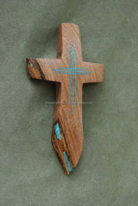 Décorations croisées luxueuses en résine de bois faites à la main et présentoir de table petites pièces pour décoration et accessoires de bureau - Product Image 3