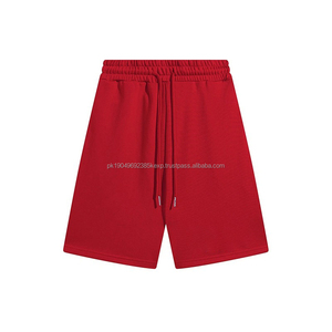 Pantalones cortos de gimnasio de algodón 100% con estampado verde con estilo personalizado para hombre, pantalones cortos de punto para correr de alta calidad para hombre con logotipo en la cintura OEM - Product Image 4