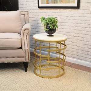 Mid-century Design Luxury Furniture Glass Top <b>Sofa</b> <b>Side</b> <b>Table</b> <b>for</b> Living Room, Hotel, Office Gold Corner <b>Table</b> Manufacture - Product Image 2