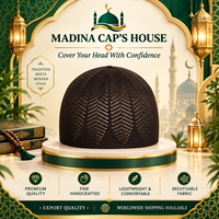 Chapeau Kufi musulman en tissu maille tricoté à la machine, prix direct usine, couleur unie, extensible, respirant, 100% coton, exporté du Bangladesh