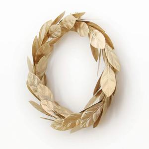 Luxury Metal <b>Leaf</b> Wreath <b>Wall</b> Art Decorative Round Iron <b>Wall</b> Hanging Modern Home Living Room Accent <b>Decor</b> - Product Image 2
