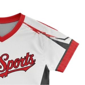 Unisex White Red Sublimated Lacrosse Jersey Lightweight <b>Polyester</b> Reversible Sports <b>Shirt</b> Match Team Performance Clothing - Product Image 4