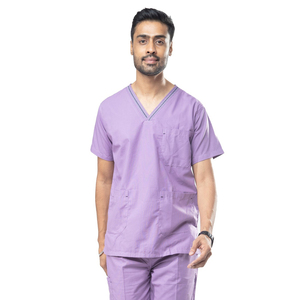 Vente en gros de blouses d'hôpital personnalisées avec logo pour garçons, uniformes médicaux pour hommes, blouses d'infirmier, uniformes bleu marine pour hommes - Product Image 1