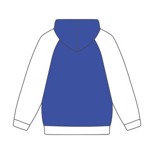 Sudadera con Capucha Azul con Mangas Raglán Blancas de Phi Beta Sigma, Ropa de Fraternidad Griega, Prenda Personalizada Divine Nine HBCU Life - Product Image 3