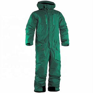 Traje de Nieve Unisex Impermeable, Cortavientos y Transpirable, Negro con Cremallera Amarilla, Mono de Esquí de una Pieza con Capucha, Ropa de Invierno de Poliéster para Exteriores - Product Image 4