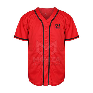 Venta Directa de Fábrica, Camiseta de Béisbol de Manga Corta para Hombre, Transpirable, de Secado Rápido, 100% Poliéster, Cuello en V, Ropa Deportiva - Product Image 2