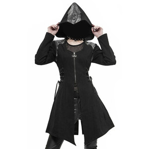 Abrigo Gótico con Capucha para Mujer, Talla L, Chaqueta Nueva con Etiquetas, Sin Elasticidad, Superventas 2026 - Product Image 1