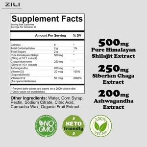 Caramelle Gommose Multivitaminiche Naturali di Shilajit Biologico di Alta Qualità, Confezionate Singolarmente, Senza Additivi - Product Image 3