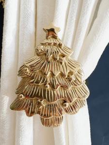 Organizador de cortinas con forma de árbol de Navidad, perfecto para decoración navideña, dormitorios, salas de estar y eventos festivos, de la India. - Product Image 2