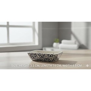 Lámpara de aceite geométrica cuadrada de cerámica hecha a mano |   Accesorios de Baño Azul Marino para Decoración del Hogar al por Mayor - Product Image 4