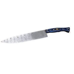 Couteaux de chef robustes avec lame en acier artisanal et manche en bois riveté durable pour la cuisine commerciale et la préparation des aliments - Product Image 1